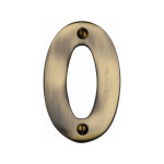 M Marcus Heritage Brass Numeral 0 - Face Fix 76mm Heavy font